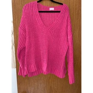 Pink knit sweater